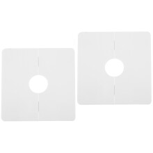 2St Wit PVC Pijpafdekkingen Wandflens Doucheafsluiters Eenvoudig