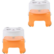 4Pcs Kids Portable Plastic Stool Step Stool Cartoon Style for Home Use