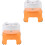 4Pcs Kids Portable Plastic Stool Step Stool Cartoon Style for Home Use 1