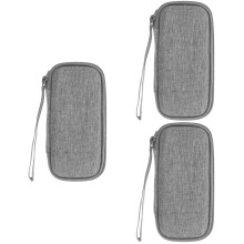 3St Kabel Organizer Tas Grijs Oxford Eva Draagbare Reis Voor Oortjes