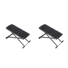 2St Gitaar Voetsteun Pedalen Zwart Lichtgewicht Voetbord
