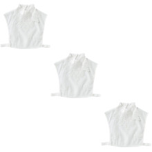 3St Wit Afneembaar Nepkraagje Dames Half Overhemd Elegant Kanten Hals