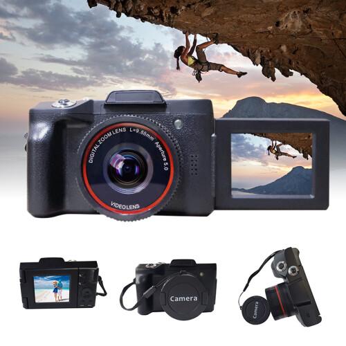 HD 1080P 16MP Vlogging Camera w/ Wide Lens