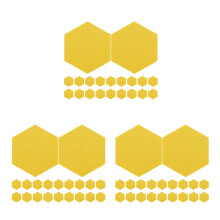 60St Gele Hexagon Felt Geluidsdempend Pinbord Voor Muurdecoratie