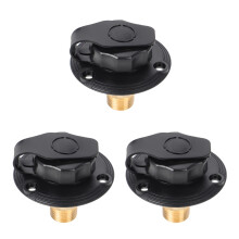 3Sets Zwart Abs+messing Camper Waterinlaat Met Terugslagklep En