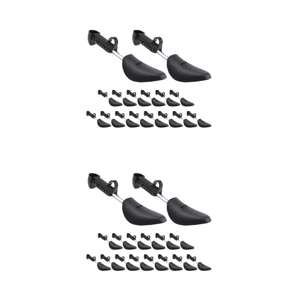 16Paren Verstelbare Plastic Schoenspanners Dames , Zwart-image