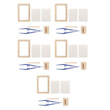 5Sets Creatieve Papiermaakset Voor Kinderen Met Frames En Pulp