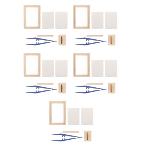 5Sets Creatieve Papiermaakset Voor Kinderen Met Frames En Pulp