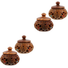 4St Car Diffuser Hout Hanger Geurballen Voor Aromatherapie