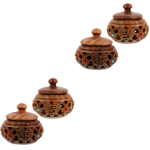 4St Car Diffuser Hout Hanger Geurballen Voor Aromatherapie