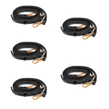 5St Zwarte Verstelbare Leren Schouderband Voor Bag Accessoires
