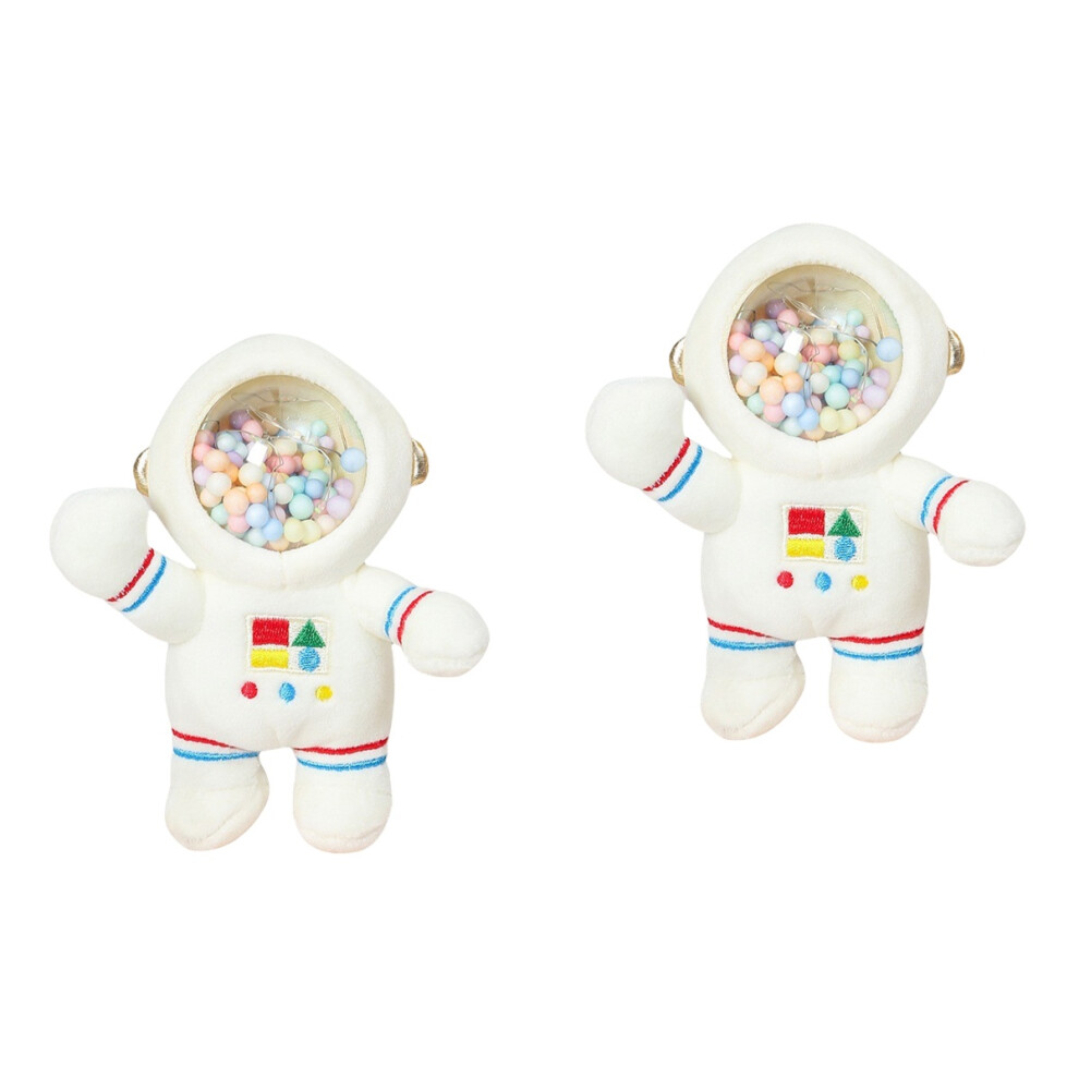 2St Stijlvolle Witte Astronaut Keyring Hanger Zachte Decoratie-image