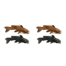 4St Decoratieve Vis Figuren Van PVC in Diverse Kleuren Voor Speelgoed