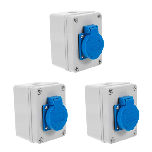 3St Waterdichte ABS Buiten Aansluiting Box IP65 Zwart Multifunctioneel