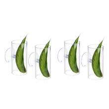 4St Transparant Betta Visbed En Verstopplek Aquarium