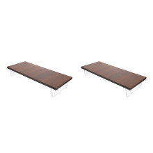 2St Acryl Bureauverhoger Donkerbruin Duurzaam Monitor En Laptop
