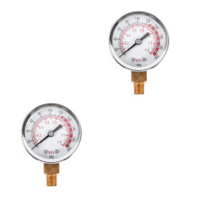 2St Gas Drukmeter Met Dial Type Manometer, Helder Afleesbaar