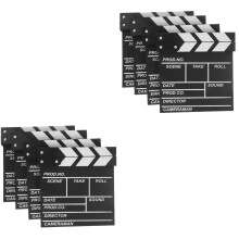 8St Zwarte Regisseurs Filmklapper Voor Spelen En Filmdecoratie