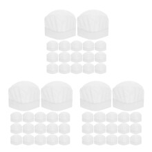 90St Kindvriendelijke Witte Wegwerp Chef Hoeden Kids