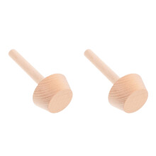 2St Handzame Houten Taartstamper Lichtgeel Voor Efficiënte Baking