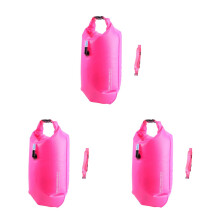 3St Duurzame Roze Zwemboei Van PVC, Droge Tas Voor Zwemmen