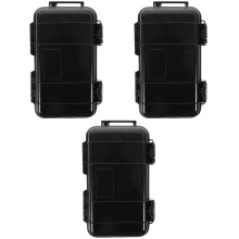 3Pièces Coffret De Rangement Survie ABS Noir Résistant
