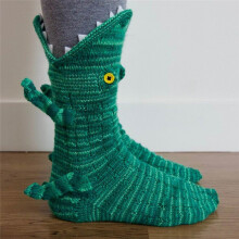 (Crocodile) Cute Animal Knit Socks - Crocodile, Shark, Chameleon