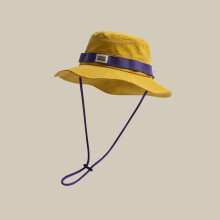 (Yellow) Summer Hiking Fisherman Hat Drawstring Outdoor Breathable Summer Hats for Home Office Travel Hiking