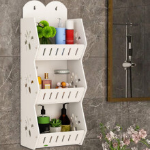 Mehrschichtiges, bohrfreies Wandregal – Platzsparend, langlebig, minimalistisches Design für Bad und Schlafzimmer – Kompatibel mit