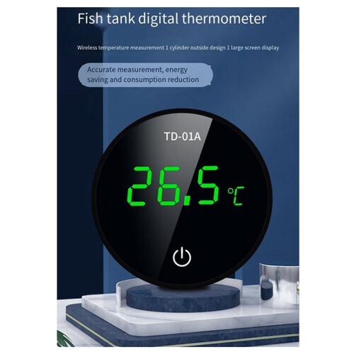 2X Akvarietermometer Aquarium Termometer Touch Stick Digital Aquarium Termometer LED-Display 2