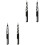 4Pièces Outil Modelage Sourcils Noire Acier Compact 1