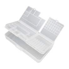 Industrial Tool Storage Organizers 2Tier Systems Clear Plastic Construction Compactly Portable Rectangular Repair Case