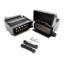 Presa per rimorchio piatta a 12 pin da 12 V Presa per rimorchio a 12 pin Connettore per rimorchio Maschio Femmina