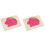 2Pièces Puzzles 3D Animaux Bois Multicouches Rose Éducatifs 1