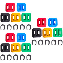 18Pièces Clips C Pour Câbles De Adhésifs, Supports Cordon Colorés