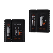 2Pièces Testeur Câble Réseau Pièce Portable Noir Usage Professionnel