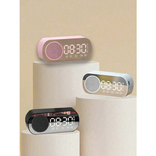 Réveil numérique avec haut-parleur Bluetooth et caisson de basses