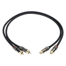 Καλώδιο 2RCA σε 2RCA Gold Plate Heavy Duty 2RCA Male σε 2RCA Female Stereo Sound Extension Cable for Car Speakers