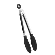 Pinze da barbecue da 21,4 cm, in acciaio inossidabile con punte in nylon resistenti alle alte temperature, compatibili con griglie e cottura