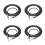4Pièces Câble Guitare Électrique Noir Qualité Signal Optimisée 10
