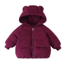 Winter-Steppjacke für Kleinkinder mit Bärenohrenkapuze, Daunenjacke mit Reißverschluss für Jungen und Mädchen von 2-3 Jahren – Kompatibel mit