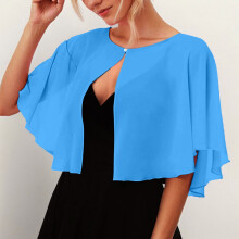 Sciarpa/stola in chiffon morbido da donna – Stile italiano, elegante accessorio estivo e da sposa, compatibile con abiti