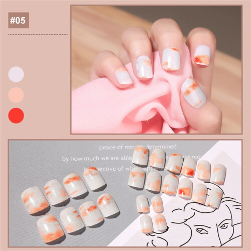Προσφορά για Press on Nails, επιθέματα νυχιών Wearing Nails24, μικρά τετράγωνα ψεύτικα νύχια με