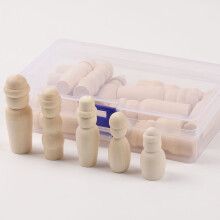 20 pezzi di miniature da dipingere, burattini di legno color kaki, kit fai da te per ragazze