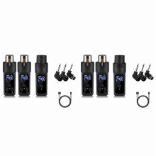 2 db új, 2.4G XLR adapterrendszer vezeték nélküli mikrofon adó-vevő dinamikus mikrofon gitár audio keverőhöz