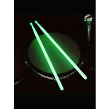 Glow-in-the-Dark Drumsticks 5A, 2-Pack Fluorescent Mallets for Jazz/Rock – Compatible with All Drums