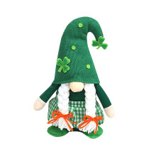 St. Patricks Day strikket hue pardukkesæt 2 stk.