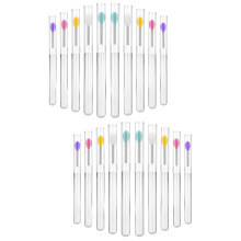 20Pièces Brosse Silicone Pour Lèvres Et Masques Avec Capuchons Colorés