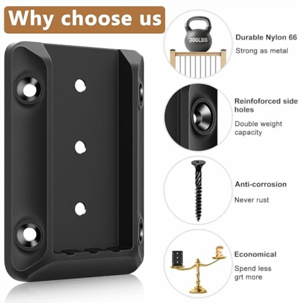 Dn Mate 20Pcs Deck Railing Brackets For 2X4 Wood Posts To Handrail, Nylon Stair Fence Connectors With Coated Screws & Drill Bit 9499224048188