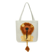 Cat Taking Bag Canvas Shaped Shoulder Bag Cartoon Cat Carry Tote